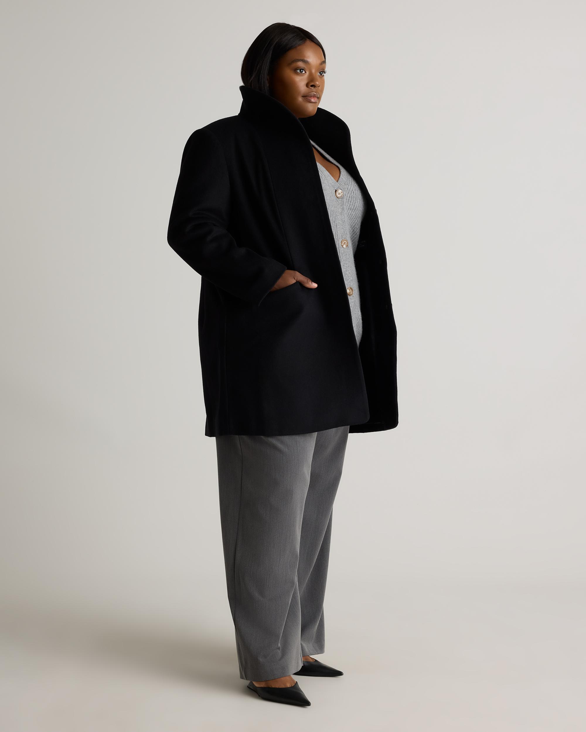 Quince | Women's Italian Wool Cocoon Coat Wool/Nylon Product Image