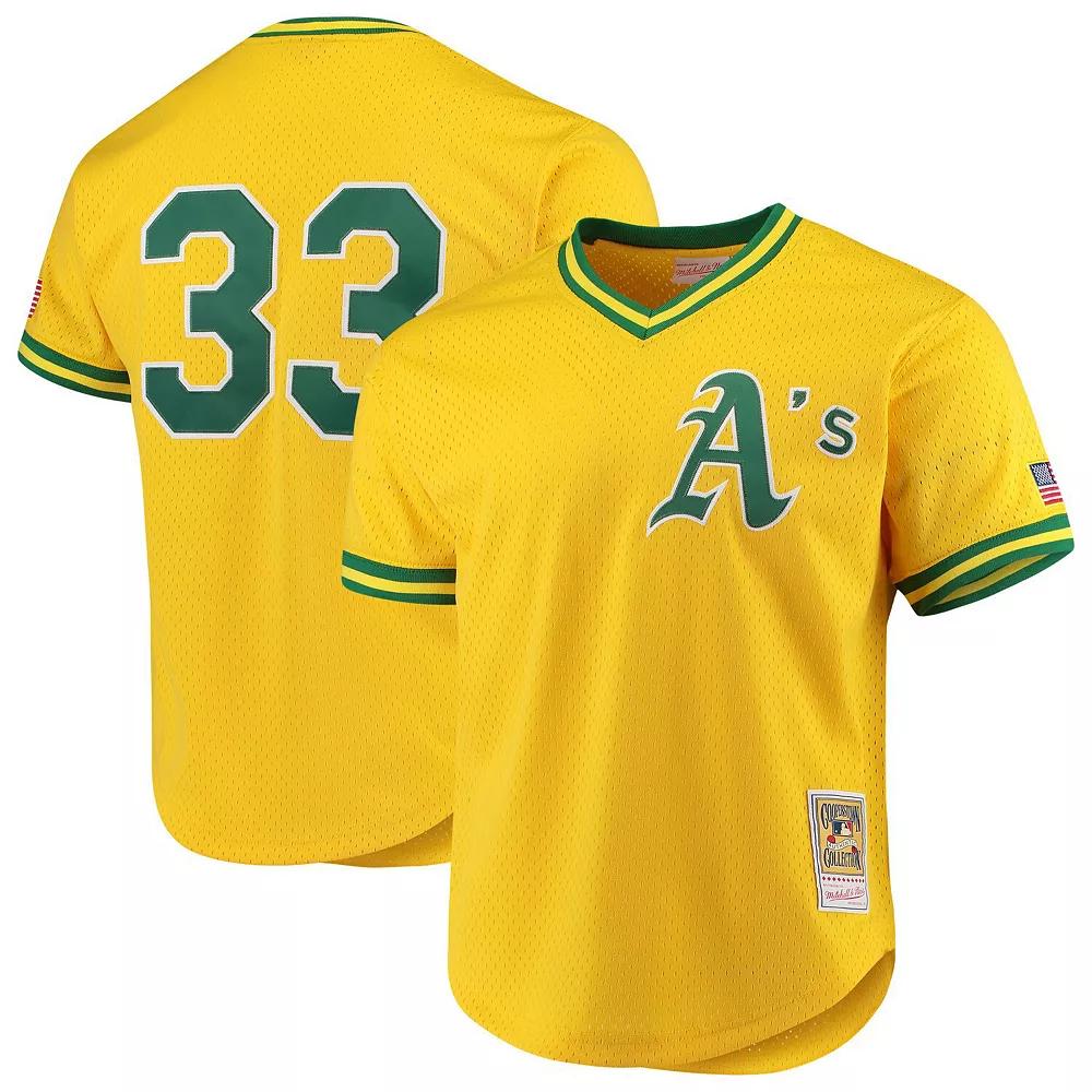 Men's Mitchell & Ness Jose Canseco Gold Oakland Athletics Cooperstown Collection Mesh Batting Practice Jersey, Size: Medium Product Image