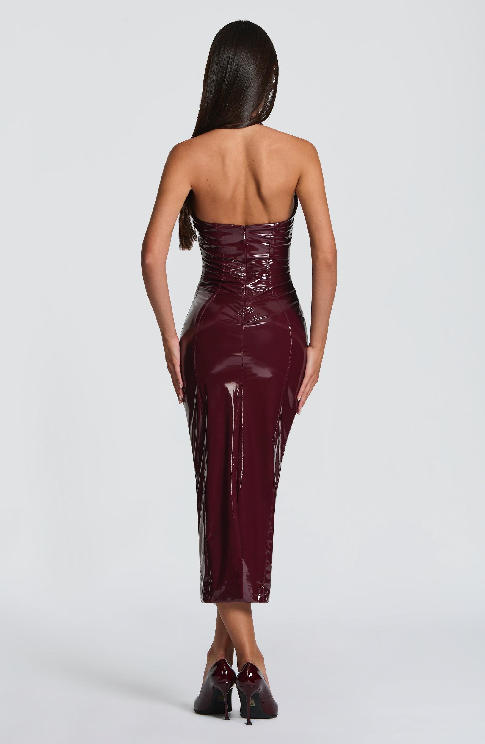 Violette Midi Dress - Cherry Lacquer Product Image