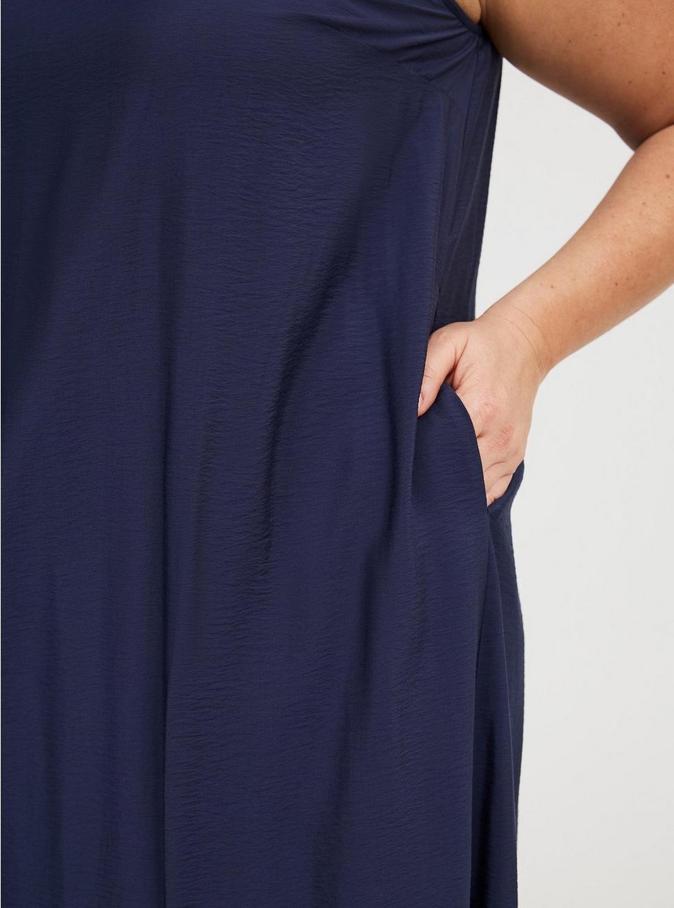 Midi High-Neck Tie-Back Dress Product Image