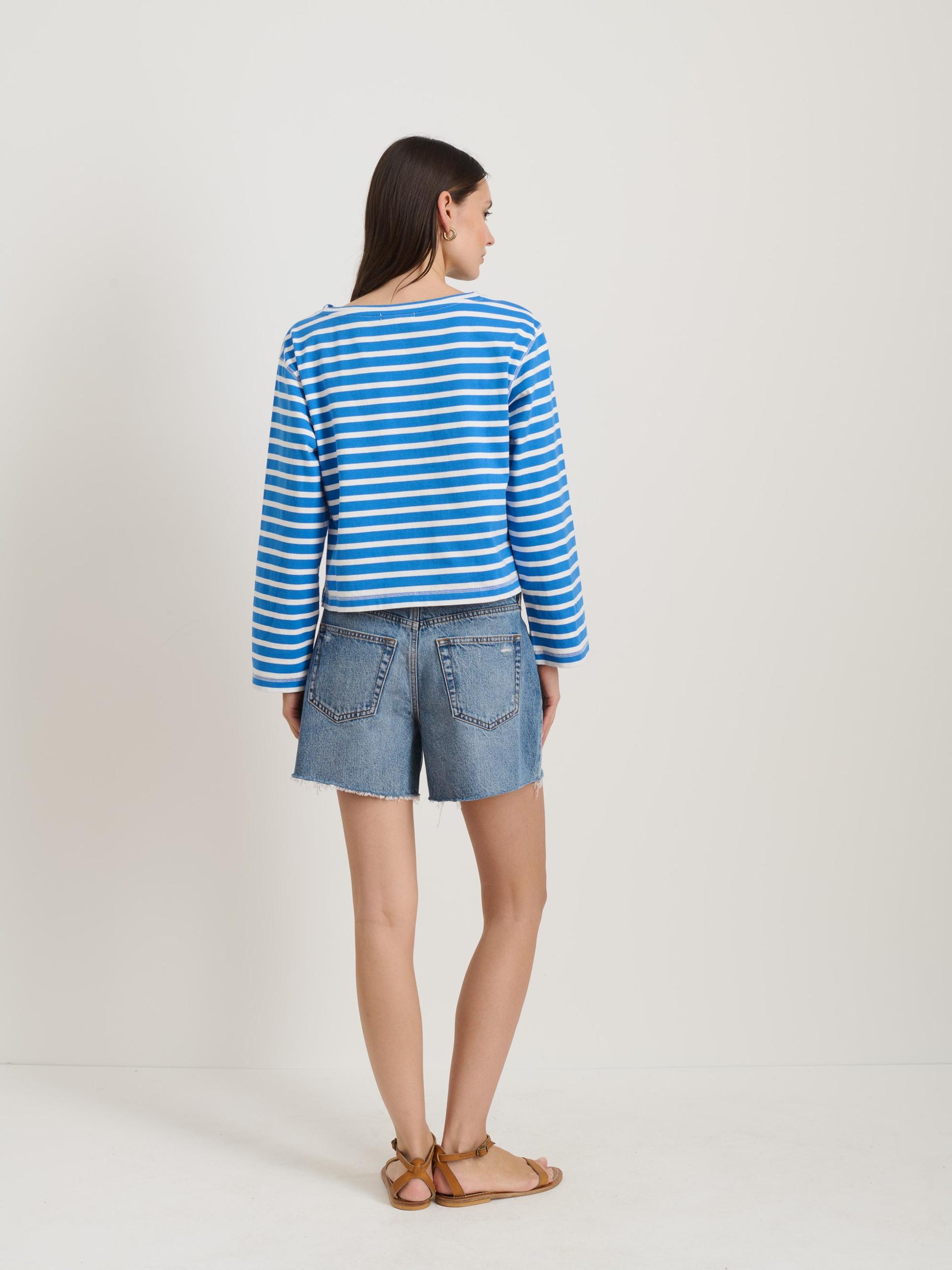 Marseille Striped Boatneck Tee In Cotton Product Image