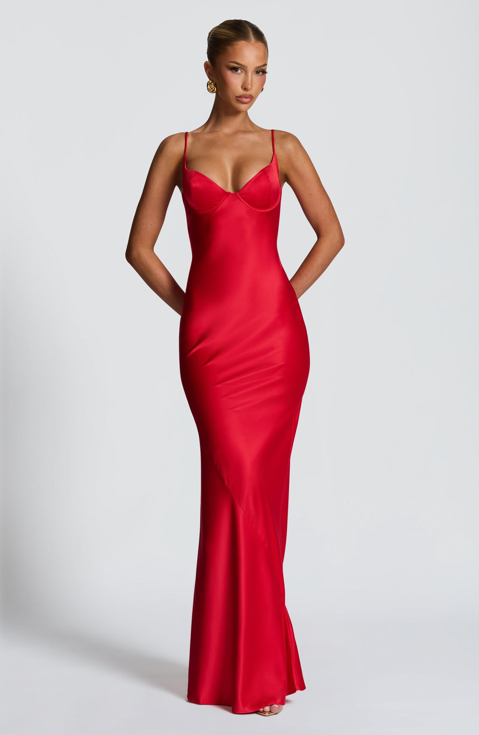 Athena Maxi Dress - Red Product Image