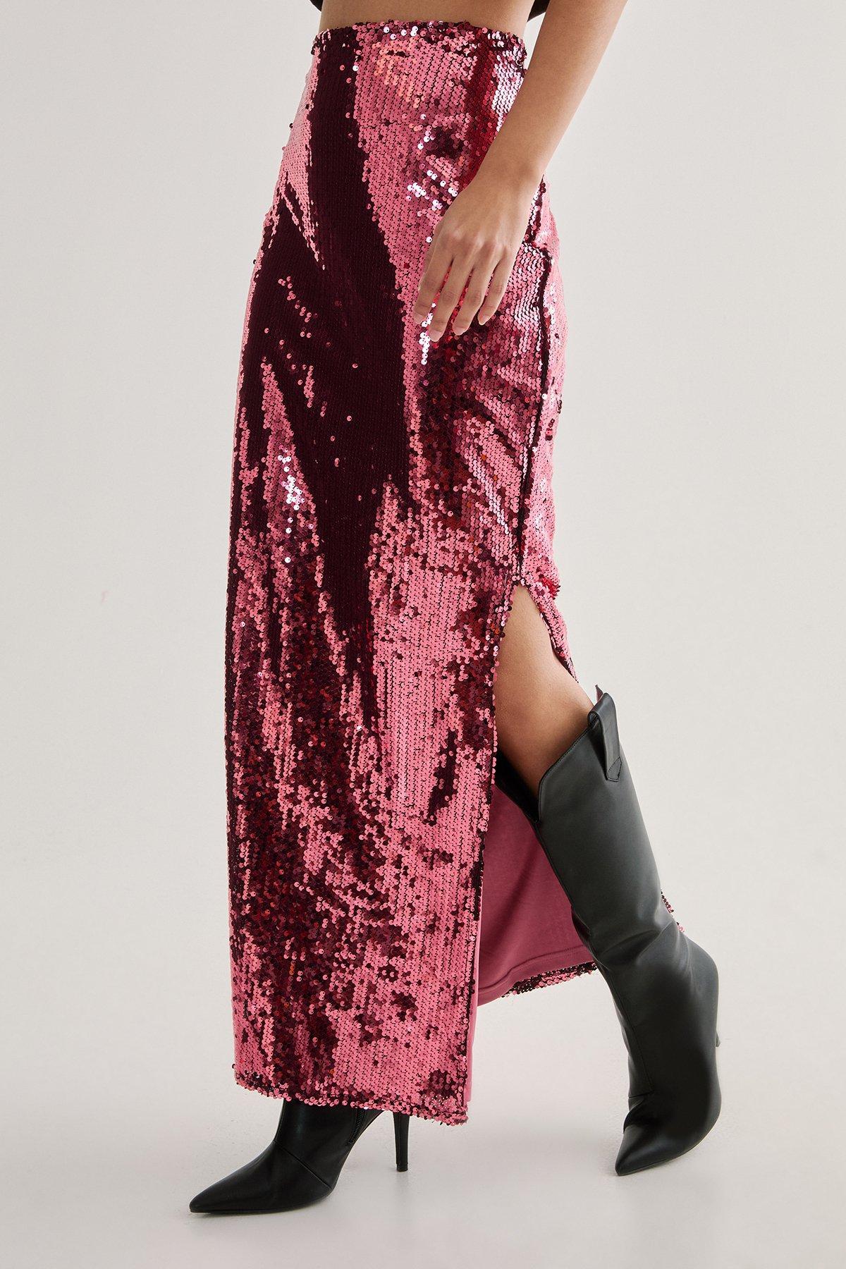 Sequin Maxi Skirt Product Image