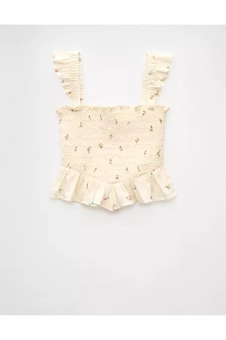 AE Bella Smocked Crop Top Women's Product Image