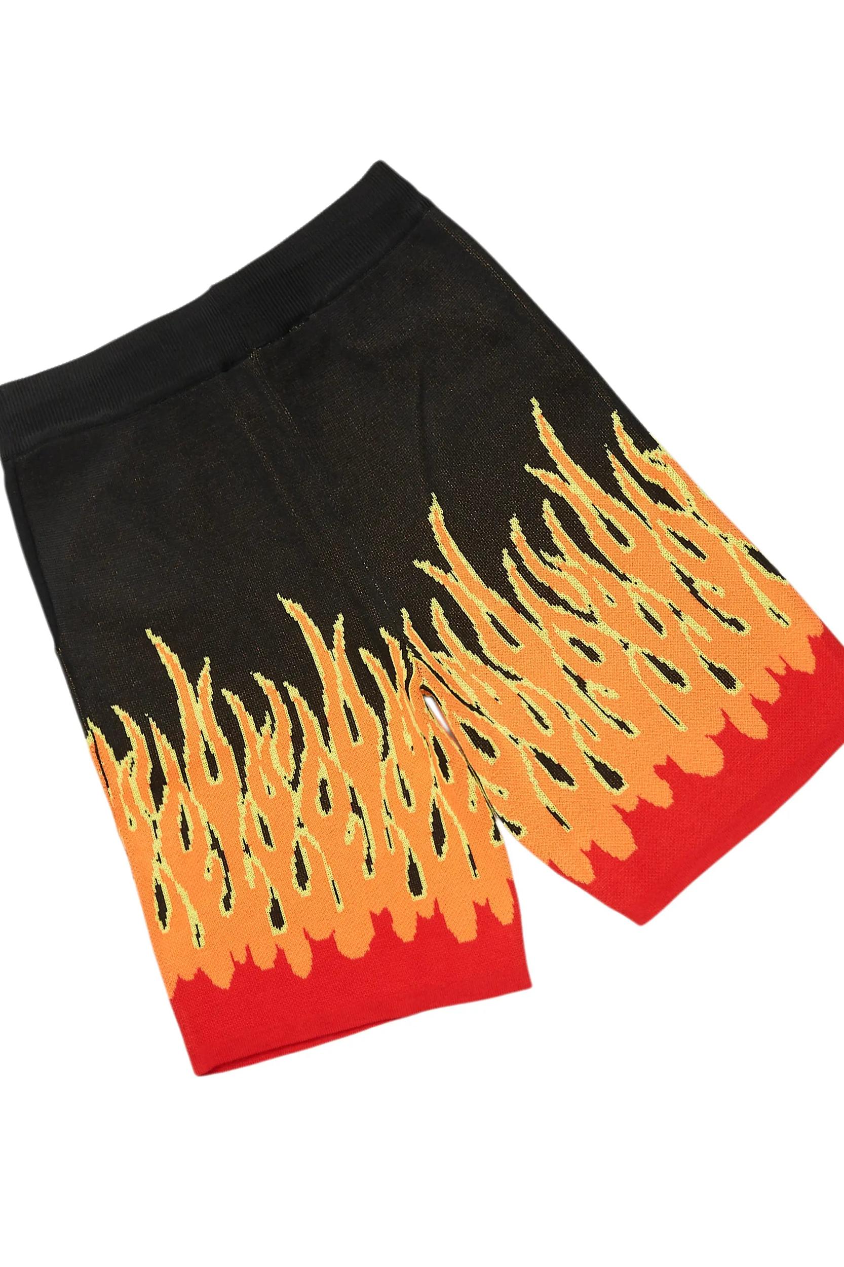 Roeland Black Flame Short Set Male Product Image