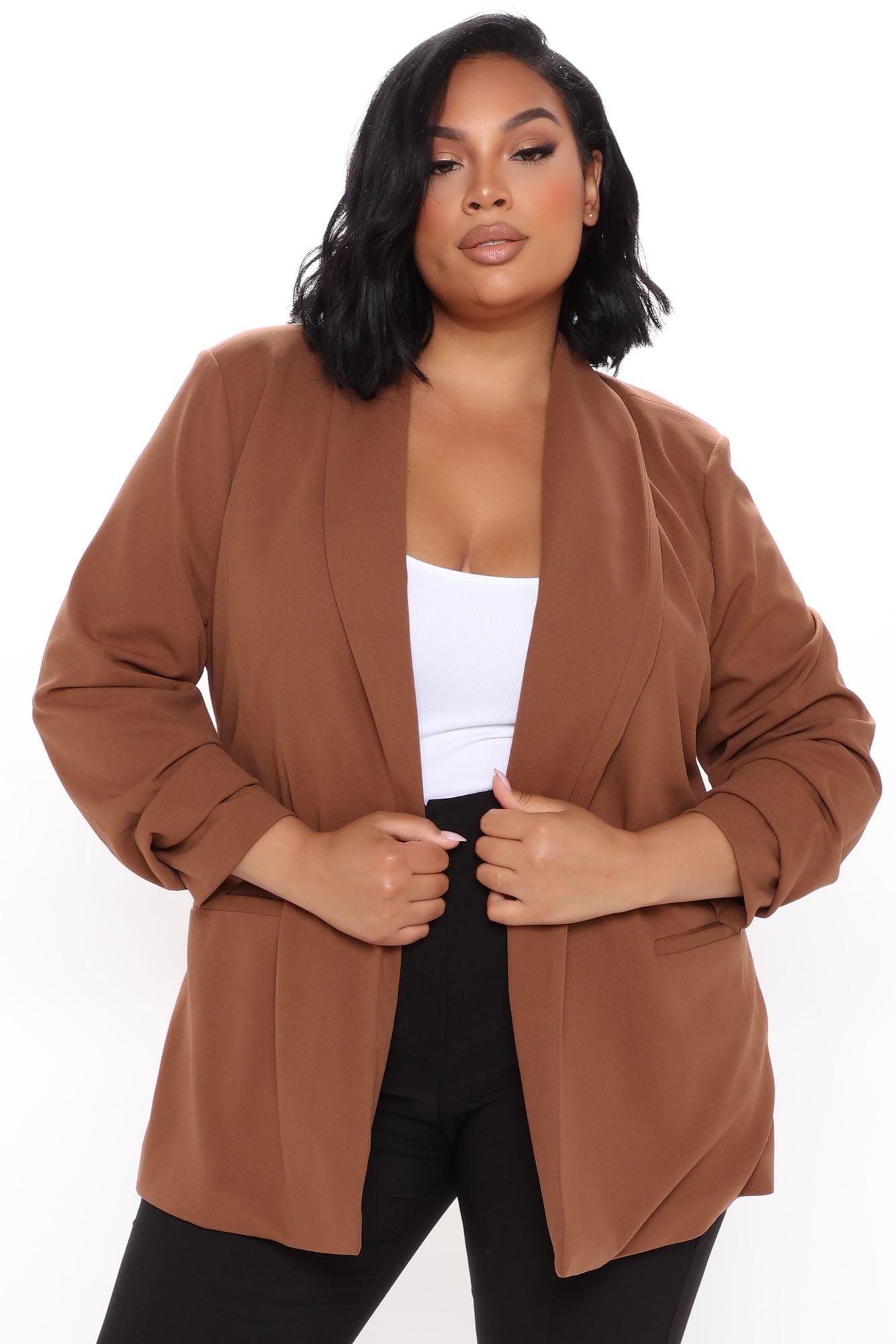 The Celine Blazer - Brown Product Image