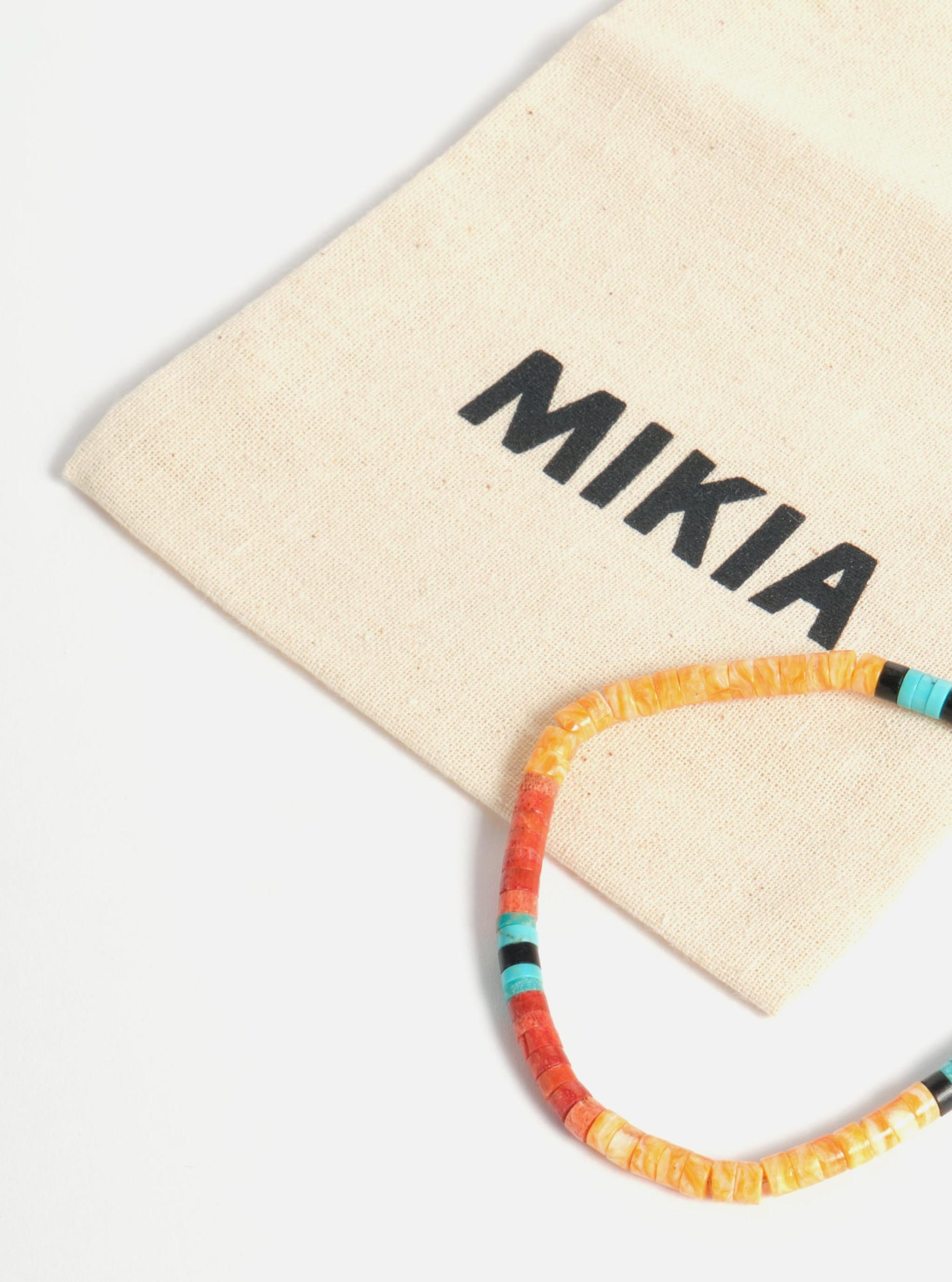 Mikia Heishi Beads Bracelet in Spiny Oyster/Sponge Coral/Turquoise Product Image