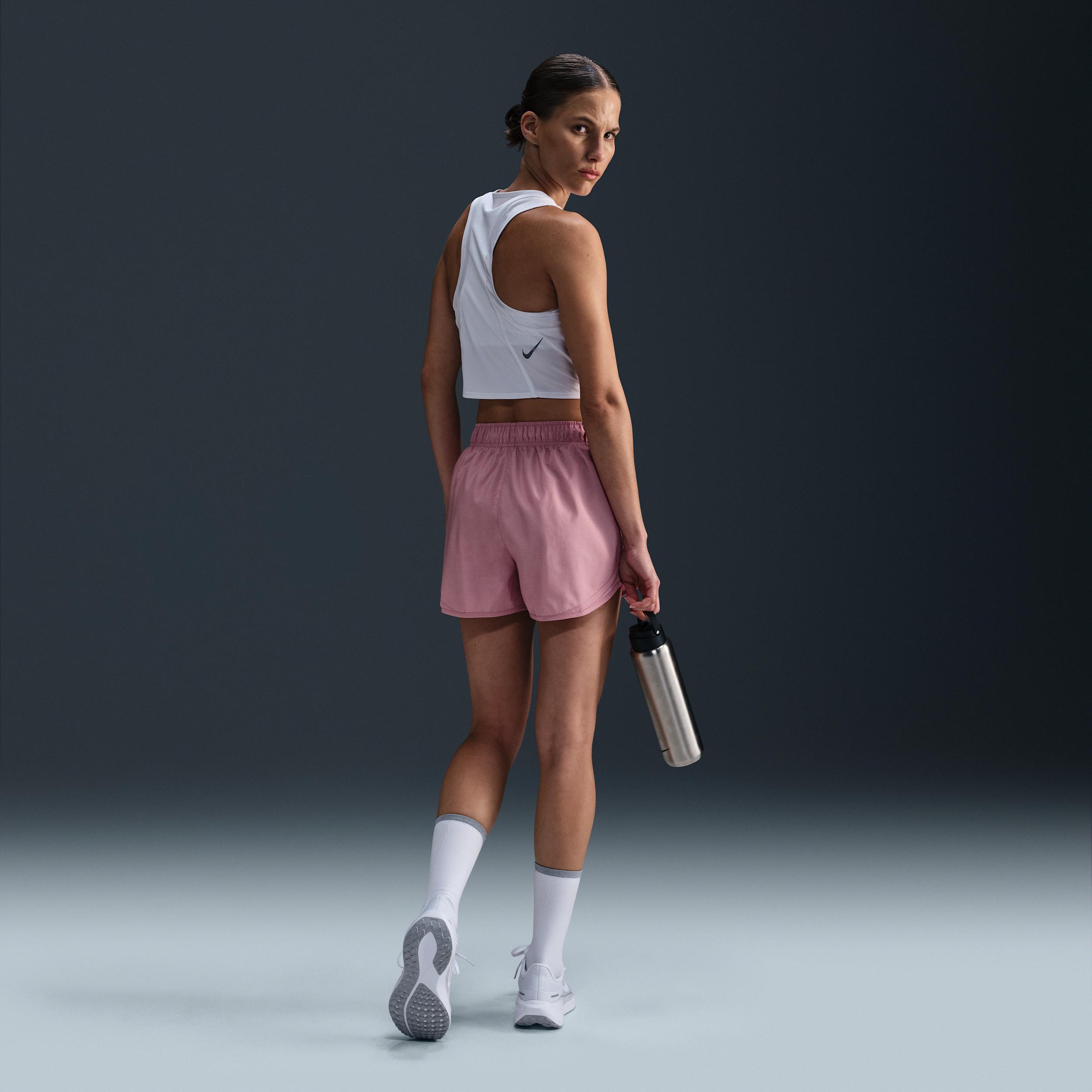 Nike Womens Tempo Dri-FIT Mid-Rise Brief-Lined Running Shorts | HM6096-017 Product Image