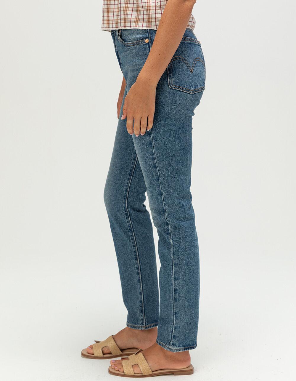 LEVI'S Premium Wedgie Slim Fit Womens Jeans - City Slim - MED BLAST Product Image