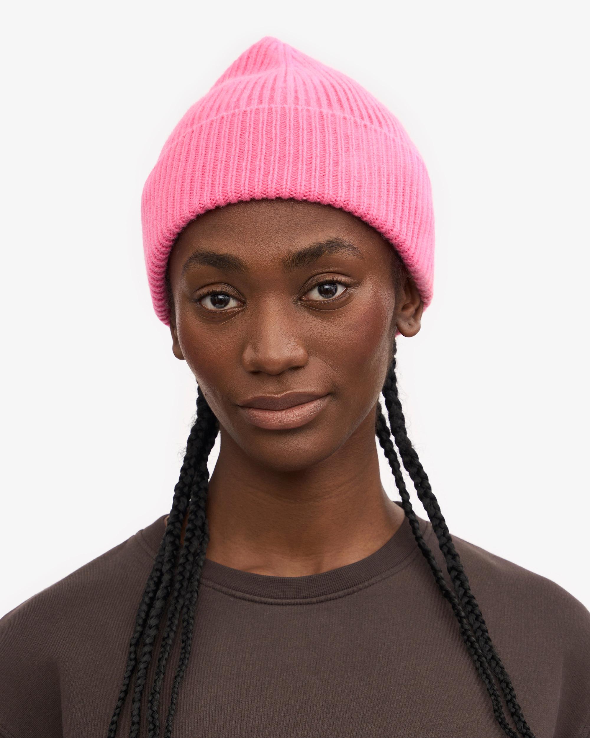 Merino Wool Beanie - Bubblegum Pink Product Image