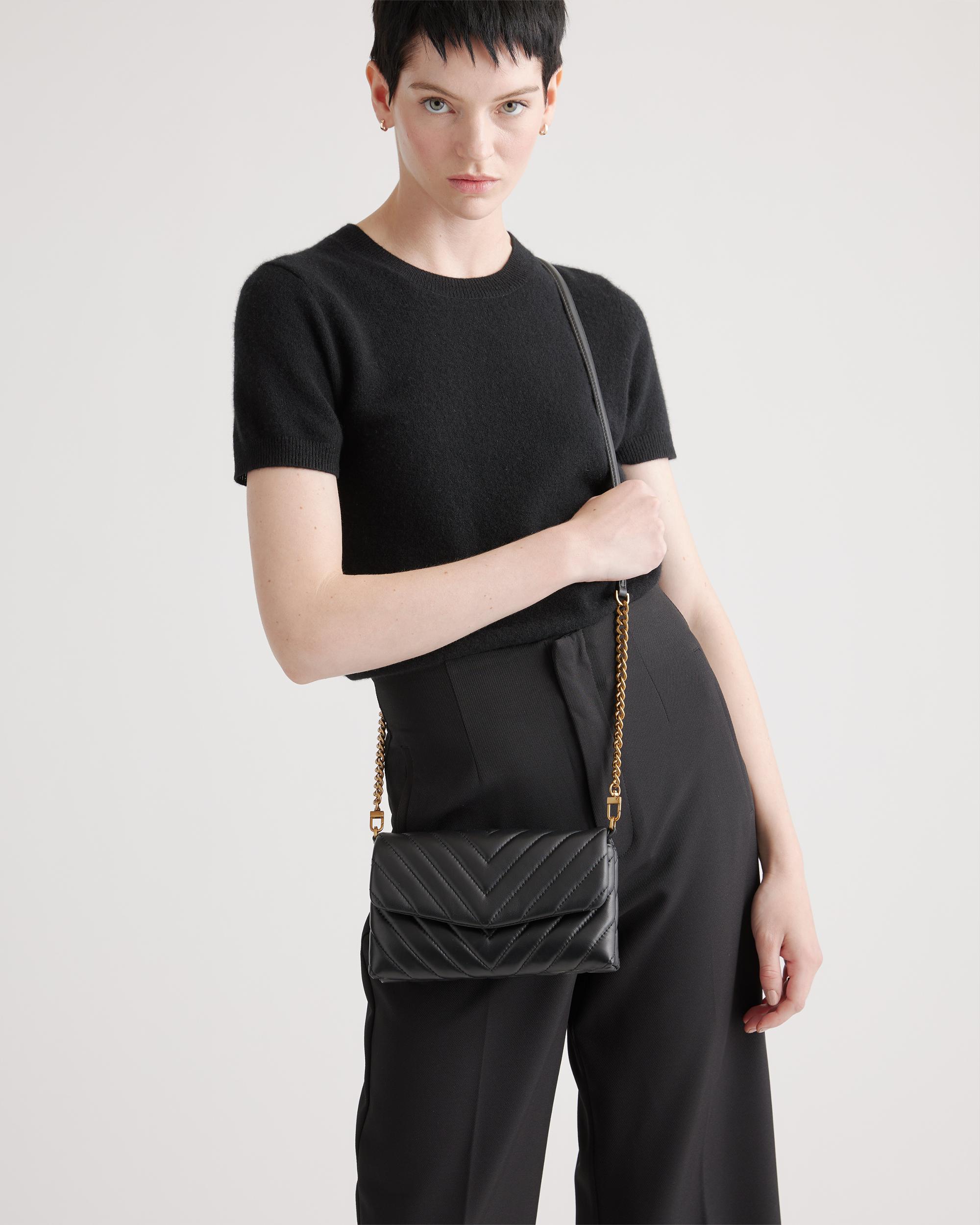 Quince | Women's Italian Leather Quilted Wallet Crossbody Product Image