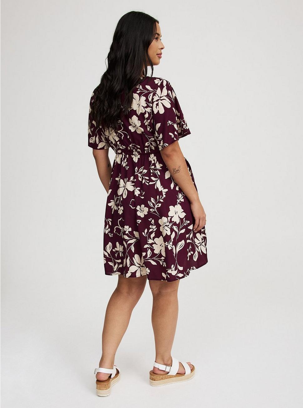 Challis V-Neck Mini Dress Product Image