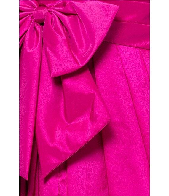 Xscape Taffeta Strapless Neck Sleeveless Bow A-Line Gown Product Image