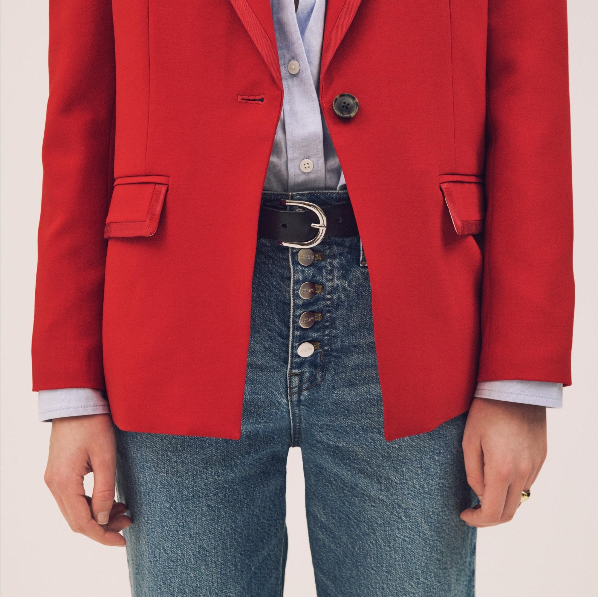 Slim-wide jean with button-fly Product Image