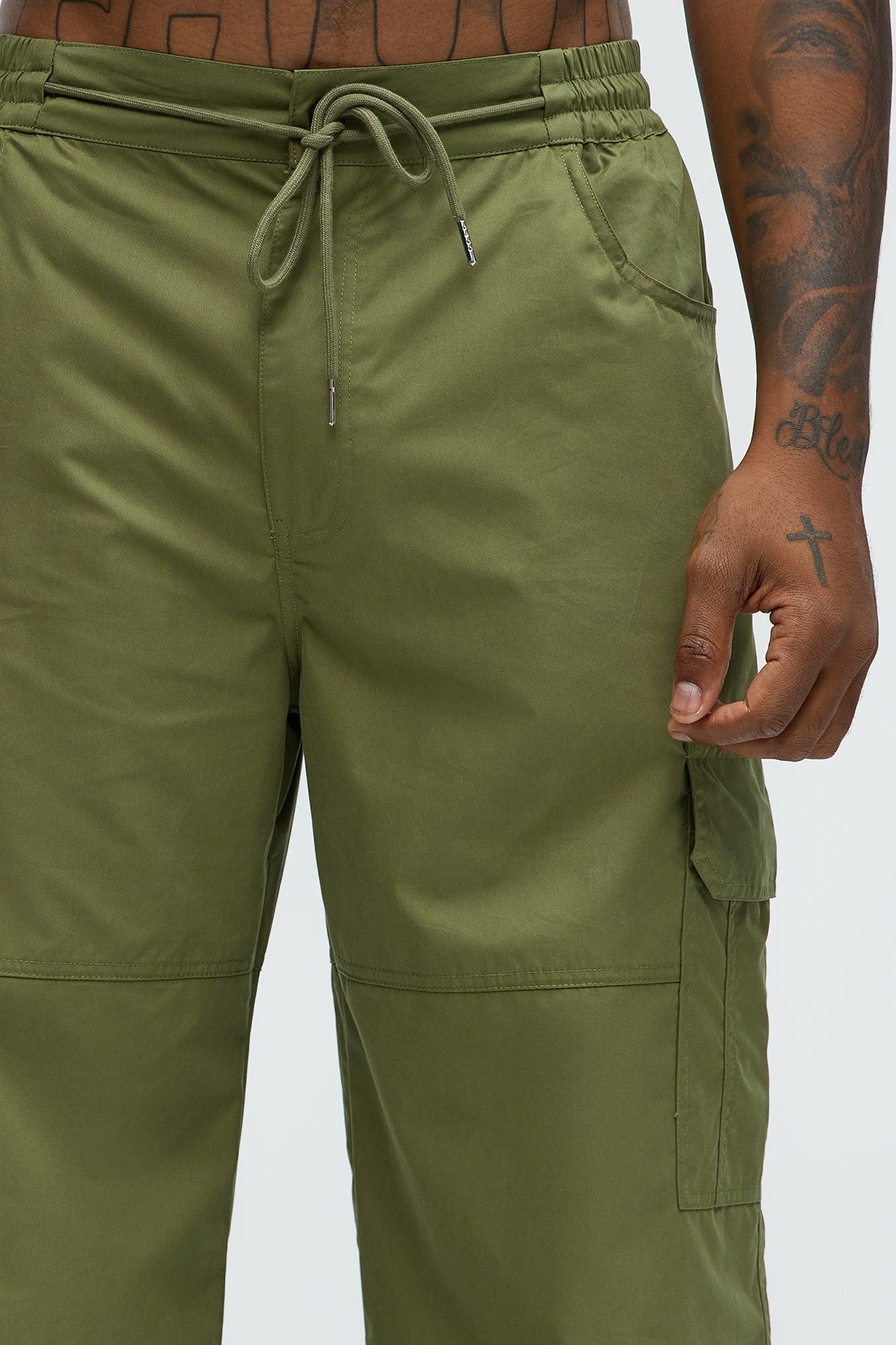 At The Time Baggy Cargo Pants - Olive Product Image