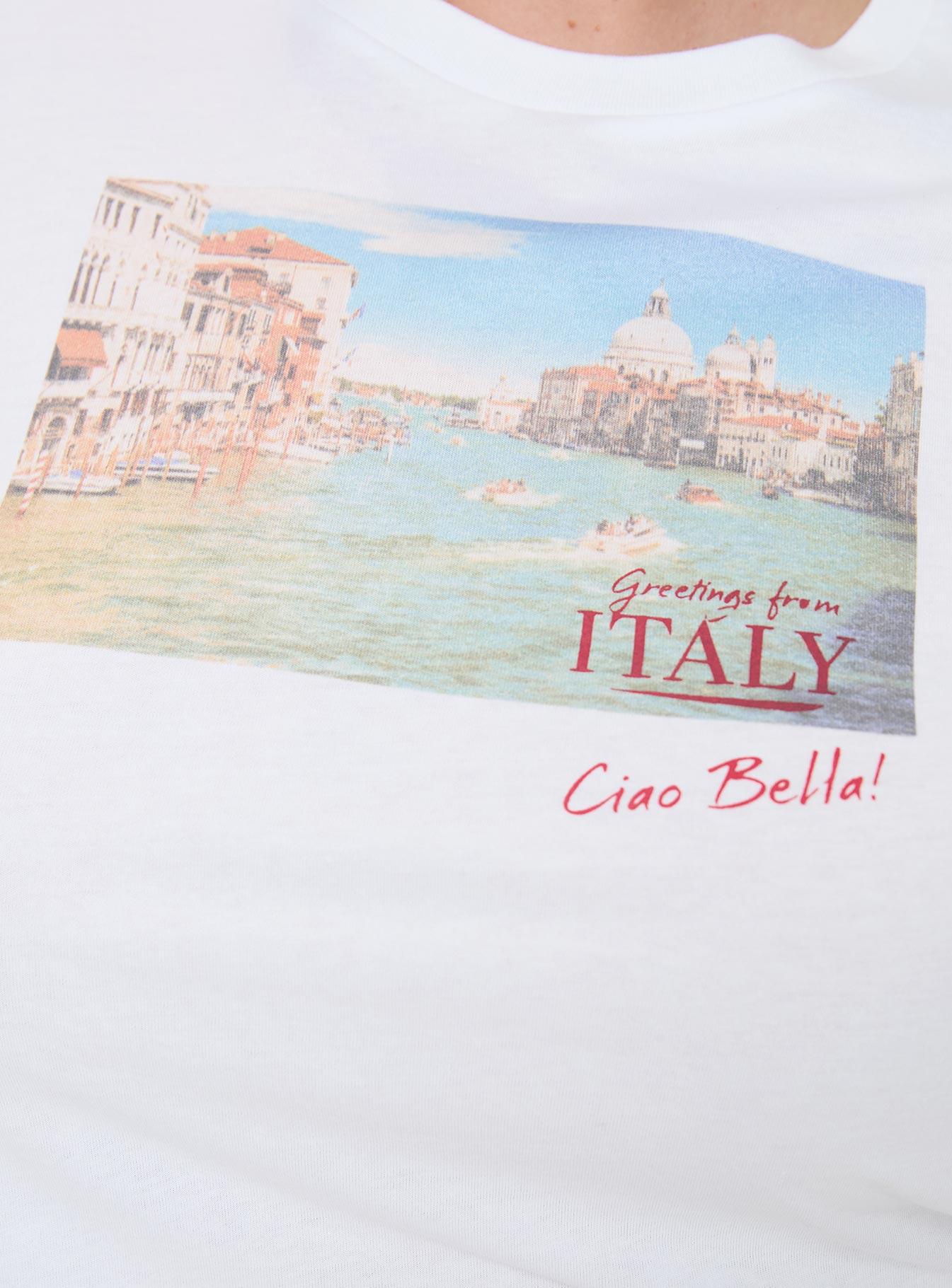 Italy Love Tee Ivory Curve Product Image