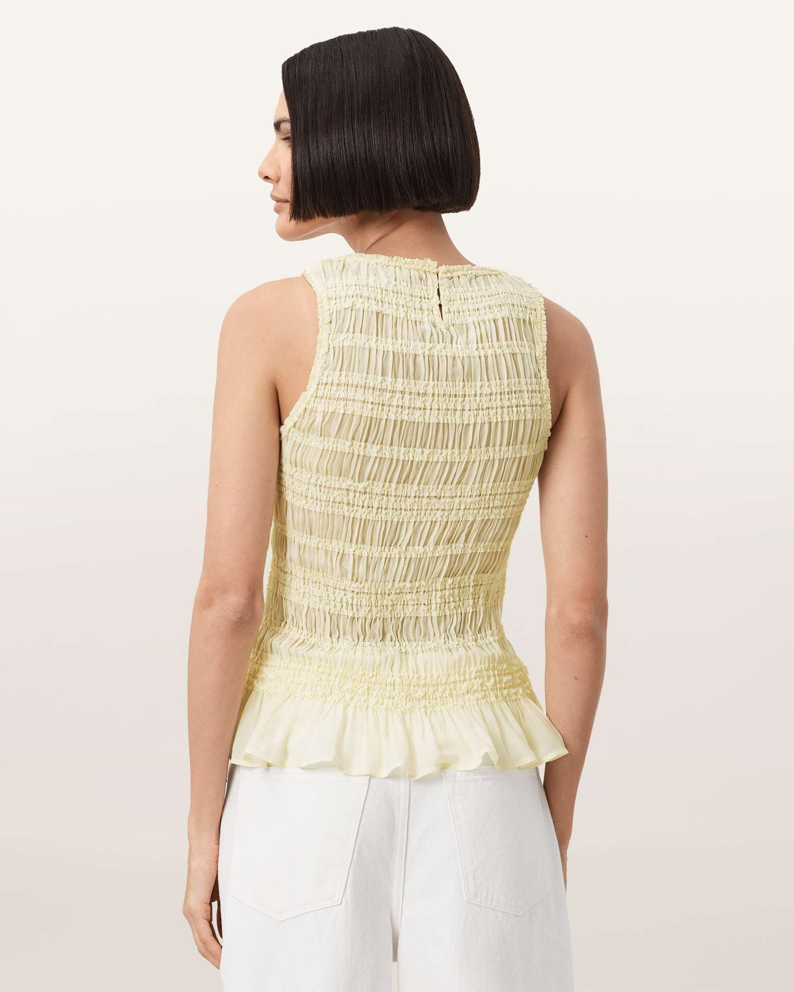 Marion Shirred Sleeveless Top Product Image