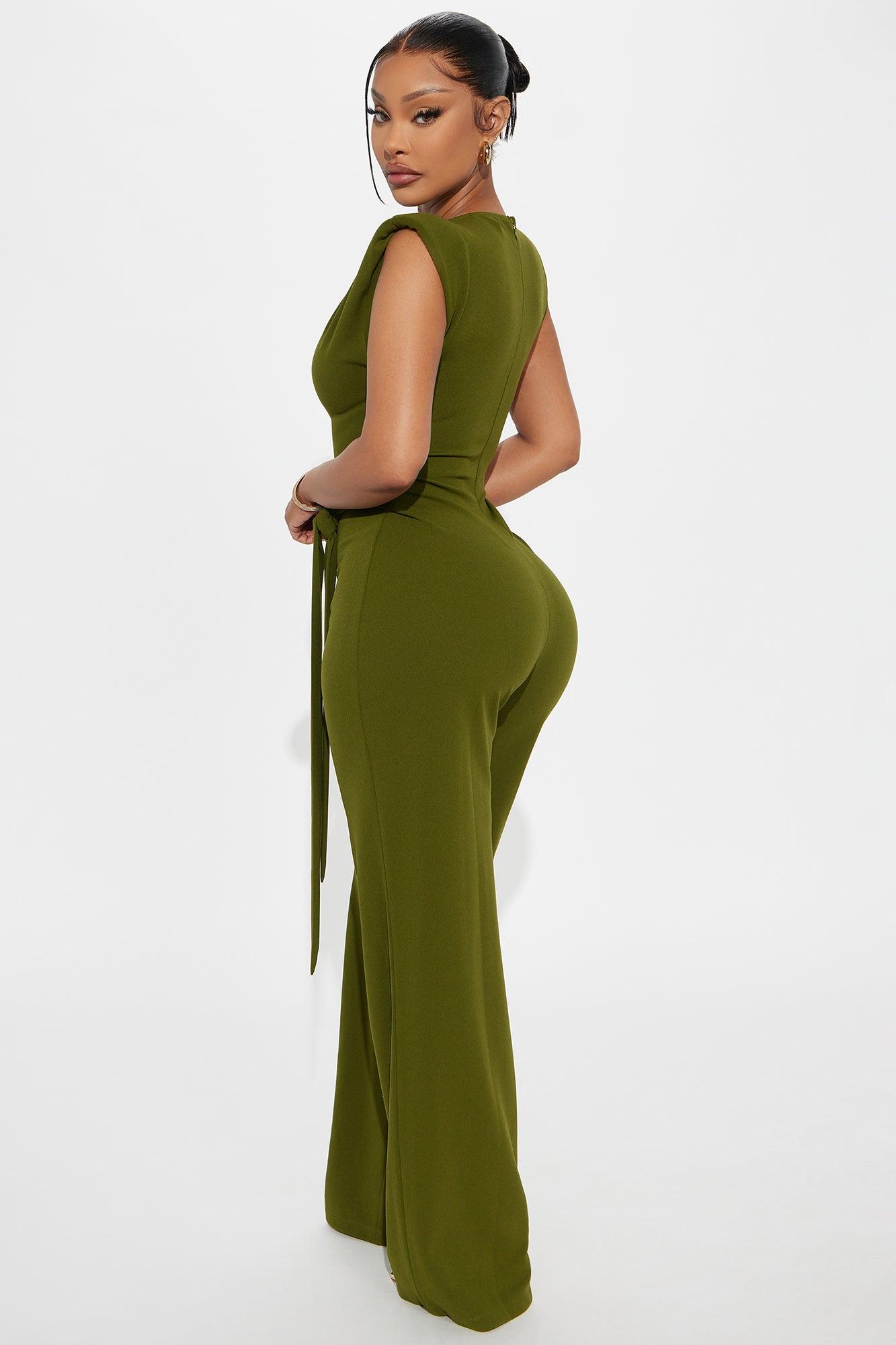 On Point Jumpsuit - Olive Product Image