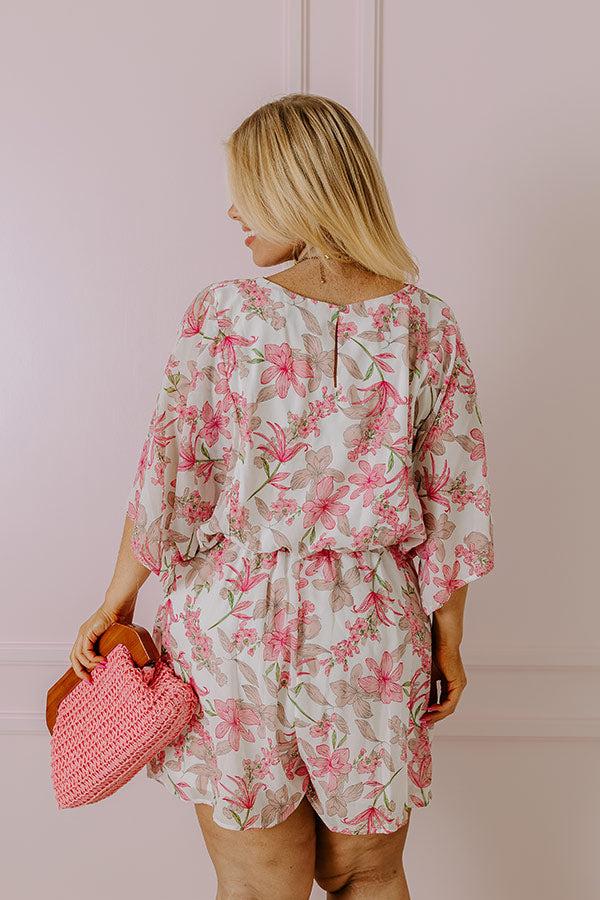 Coastal Calm Floral Romper Curves Product Image