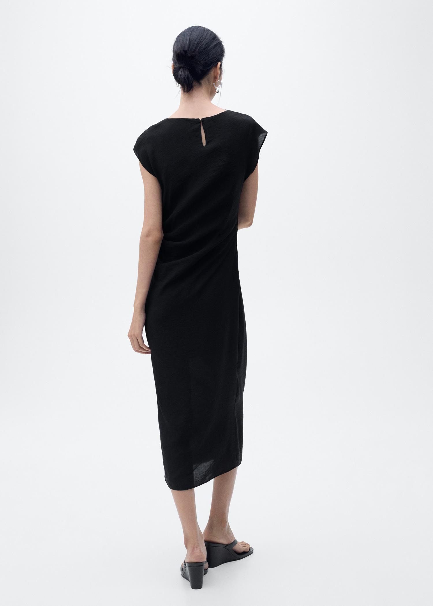 Draped straight dress - Women | MANGO USA Product Image