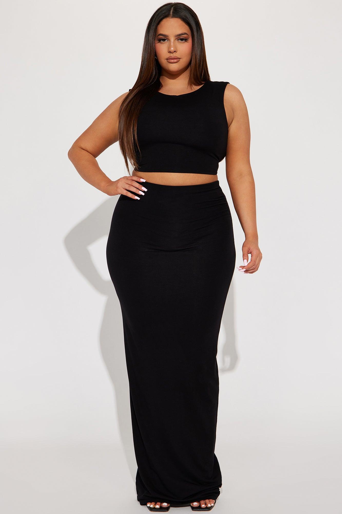 Angela Butter Snatch Skirt Set - Black Product Image