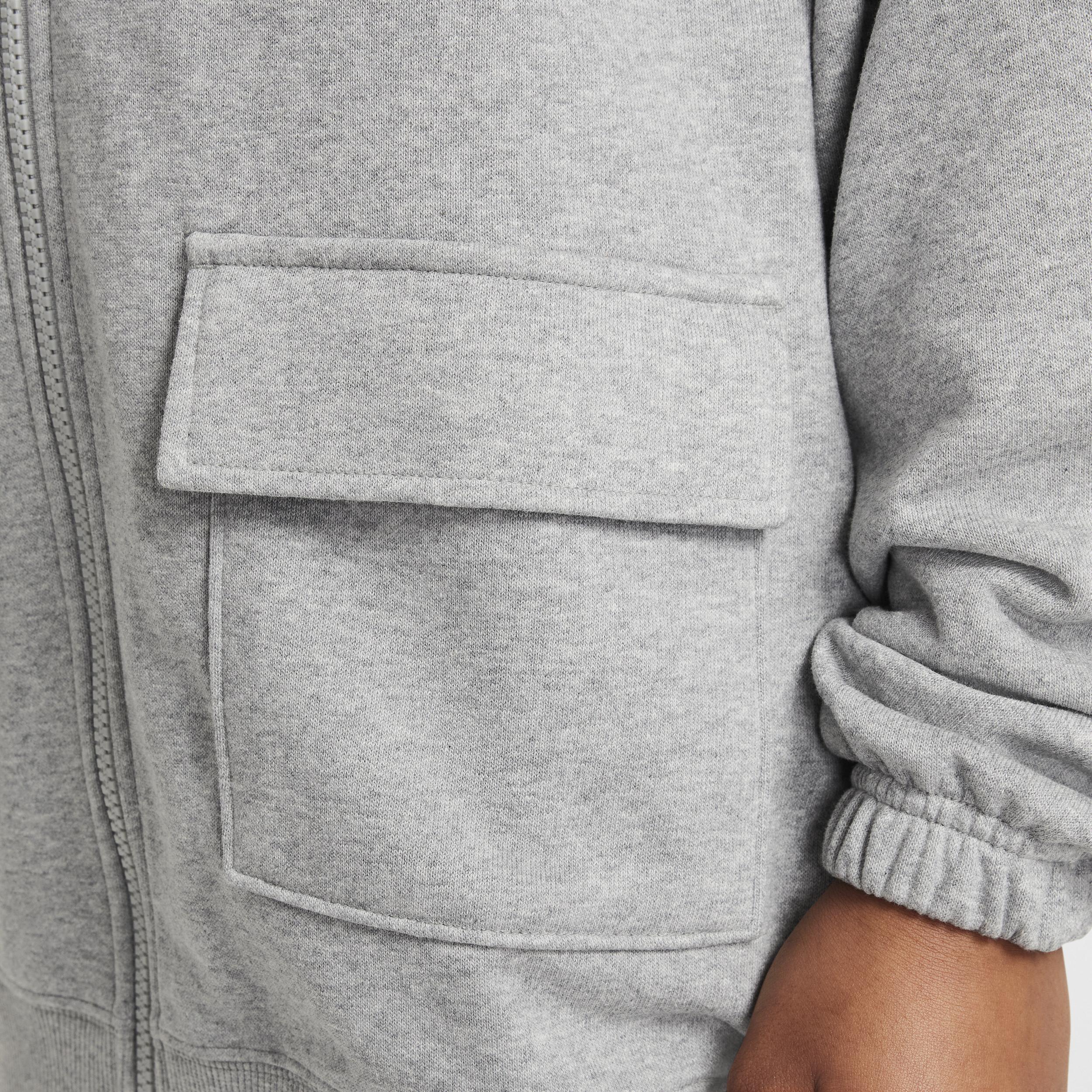 Unisex Nike Sportswear Girls' Dri-FIT Oversized Fleece Hoodie Product Image