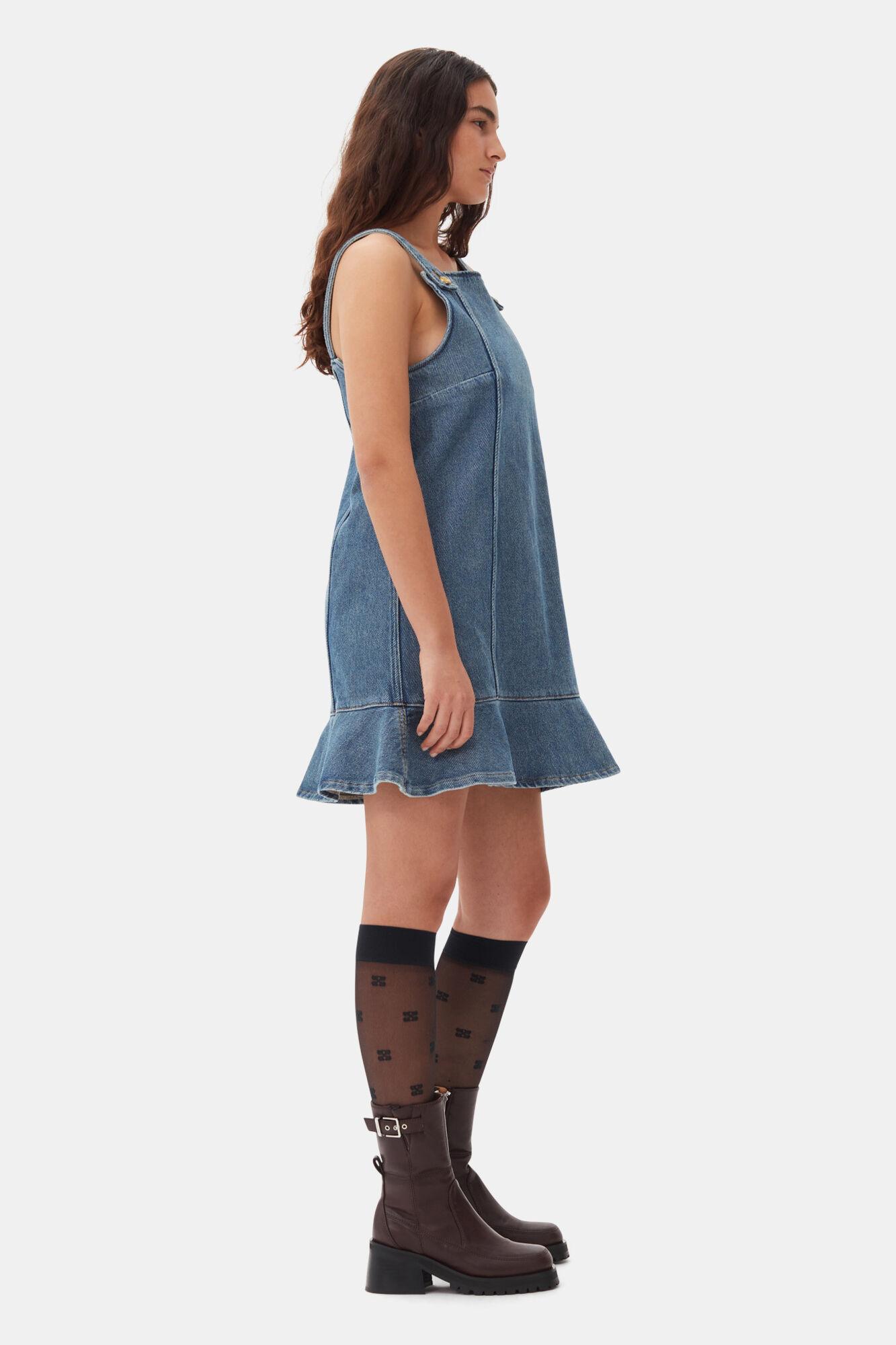 Blue Denim Mini Dress Product Image