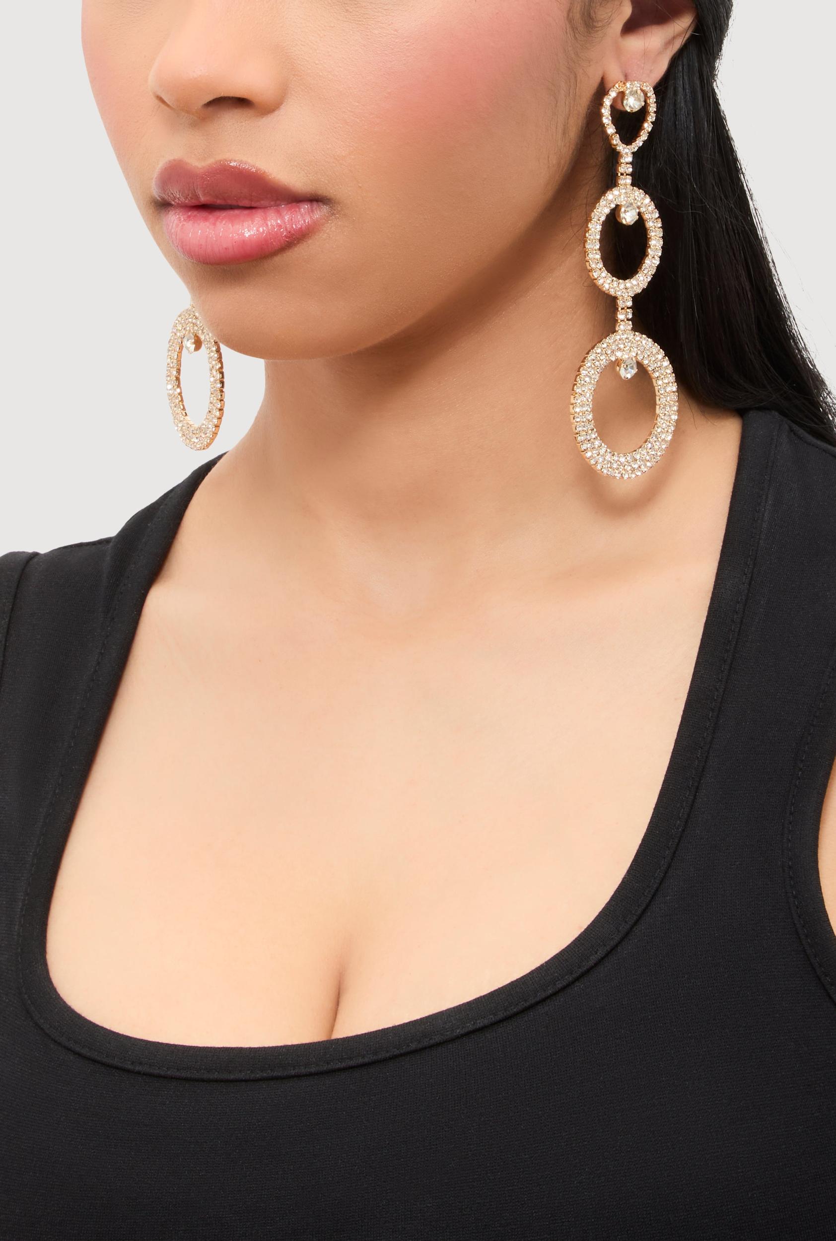 Heart Toggle Necklace and Bracelet with Hoop Earring Trio Unisex Product Image