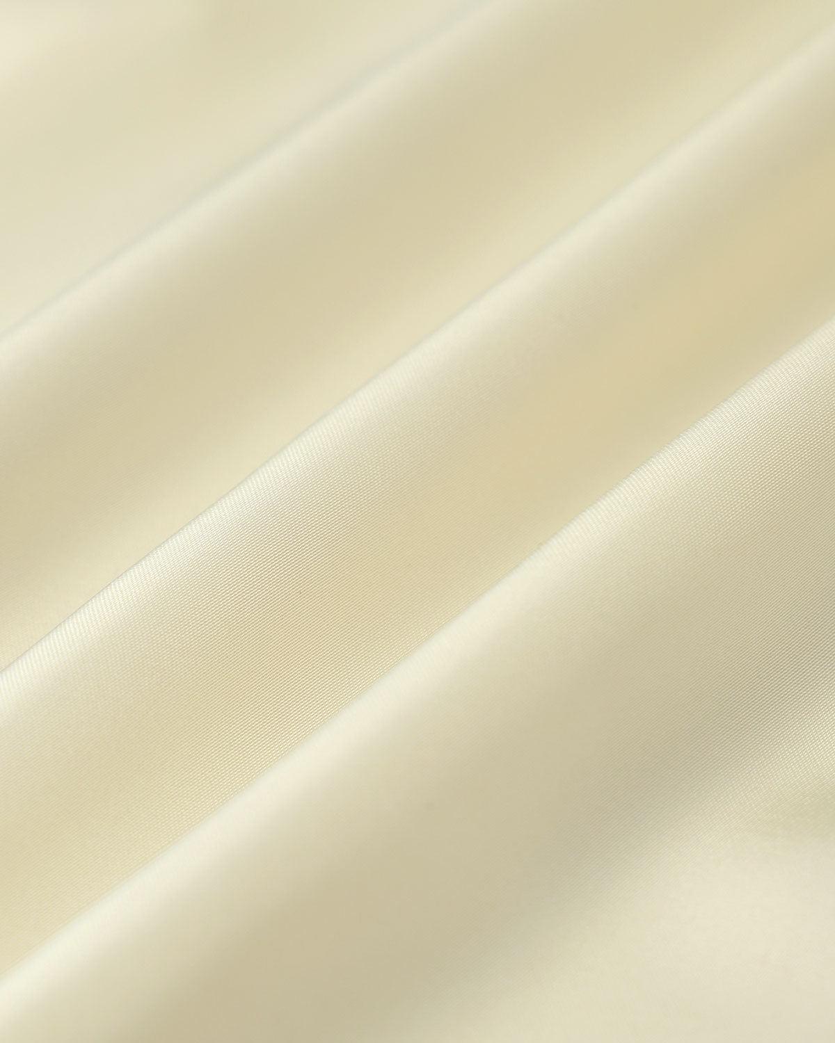 Yellow Square Neck Ruffle Satin Midi Dress Product Image