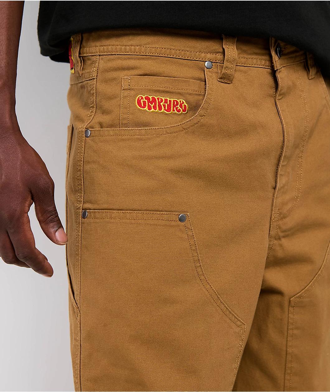 Empyre Hammer Man Dark Khaki Canvas Loose Fit Carpenter Skate Pants Product Image