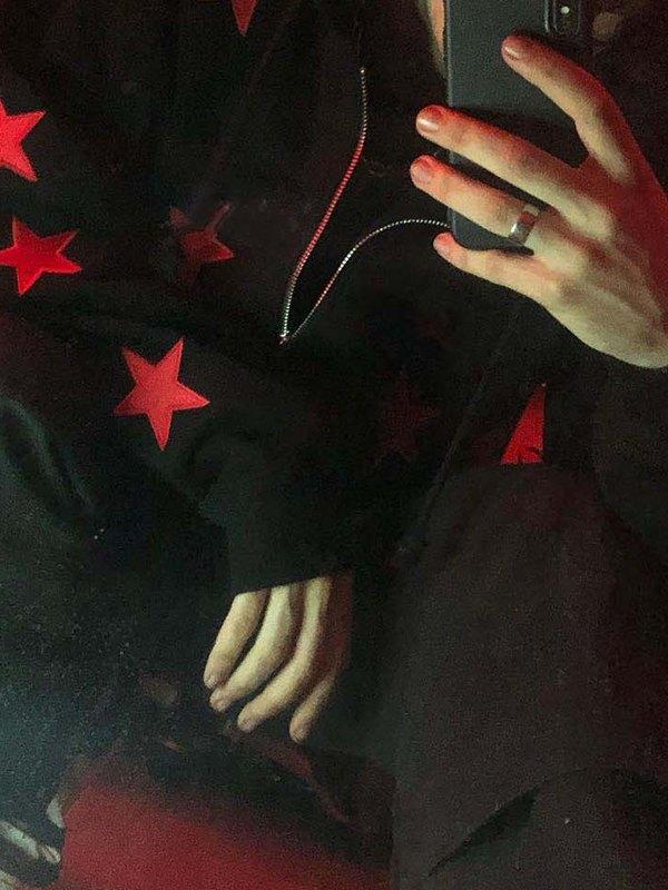 Men's Patch Star Zip Up Hoodie Product Image