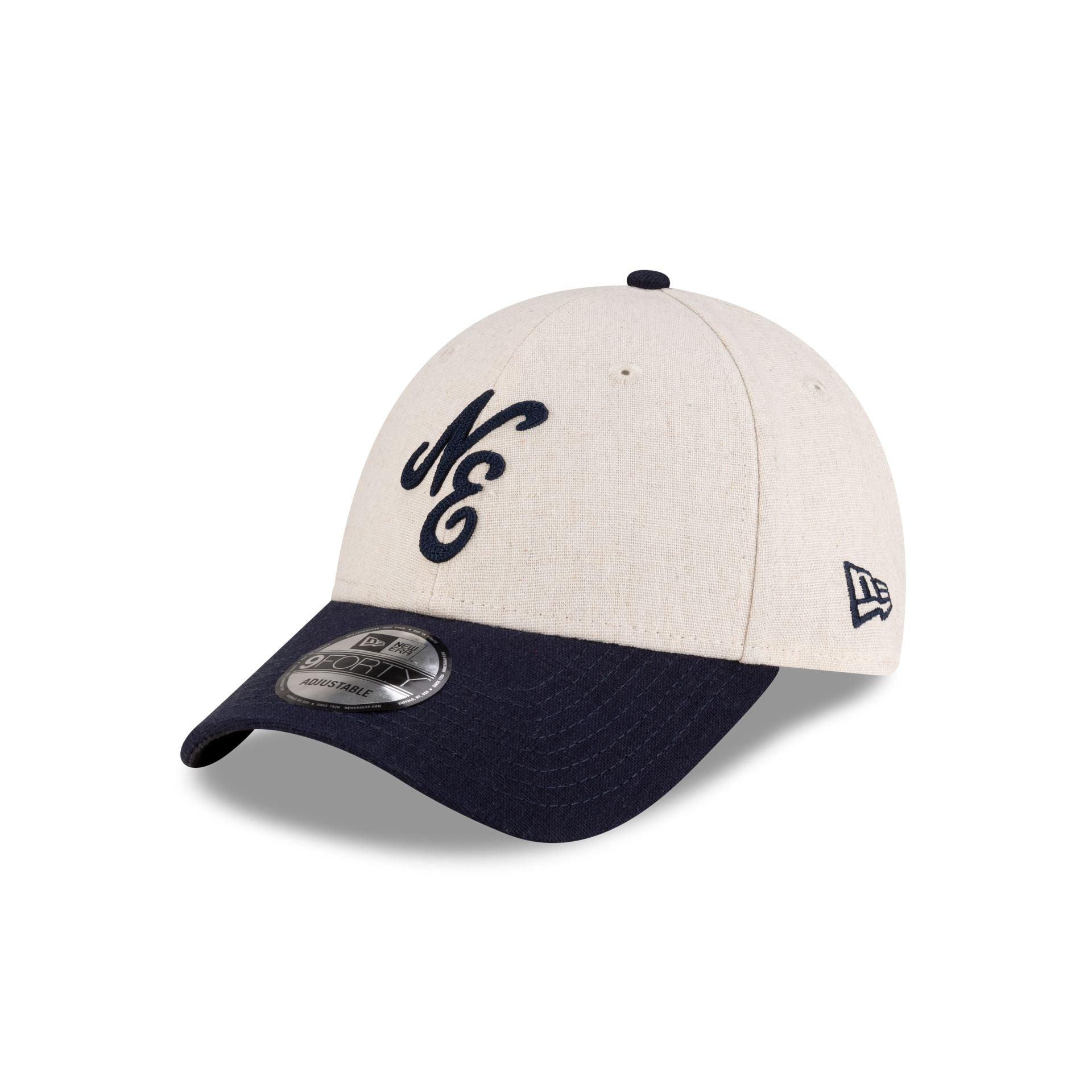 New Era Cap Linen Two Tone Navy 9FORTY Adjustable Hat Male Product Image