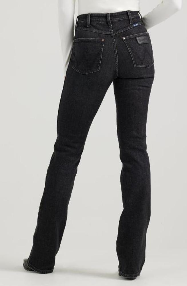 SALE Wrangler Retro® Ladies' Black Bailey HR Boot Cut Jeans Product Image