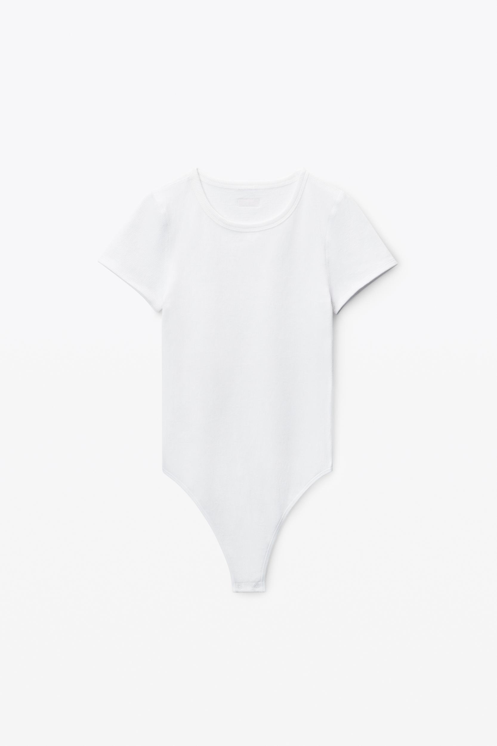 Short-sleeve Bodysuit In Rib-knit Jersey Product Image