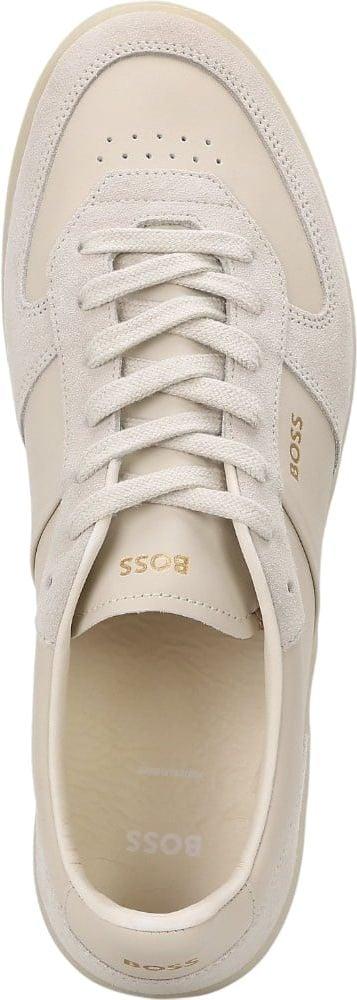 Boss Leather Suede Trainers with Foil Print Branding Product Image