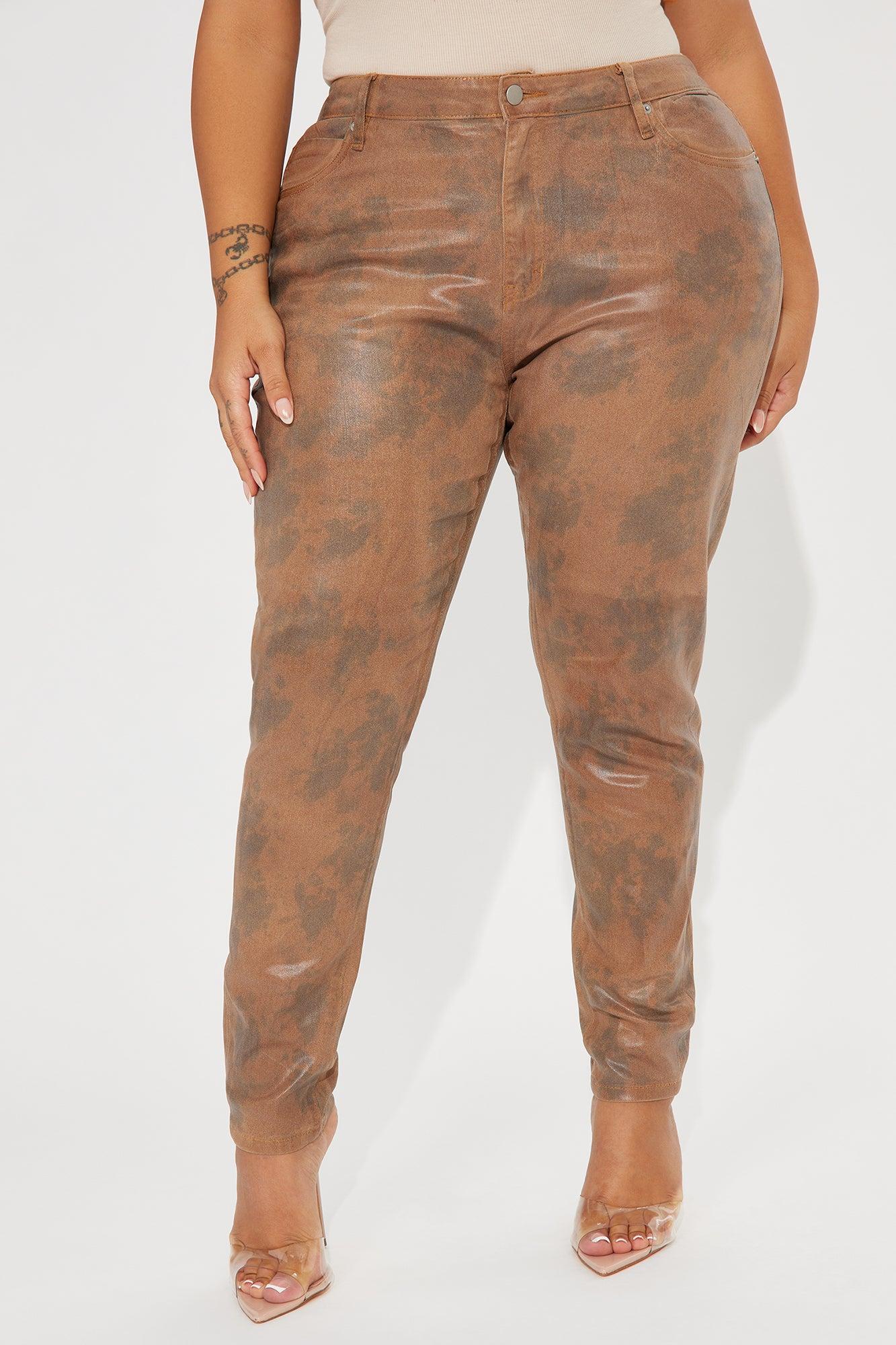 Wild West Washed Skinny Pant - Brown Product Image
