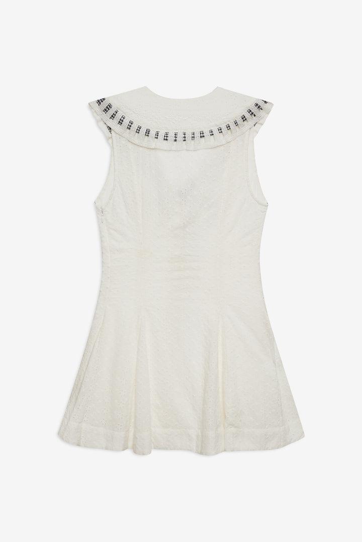 Rosie Ribbon Mini Dress — White Product Image