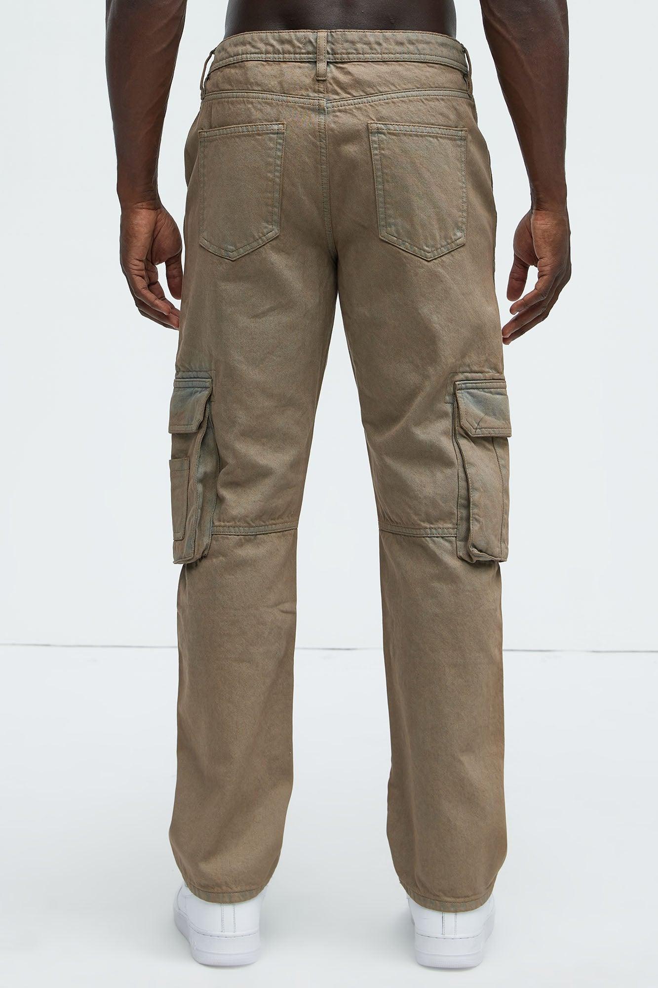 Mark Straight Cargo Jeans - Grey Mineral Wash Product Image