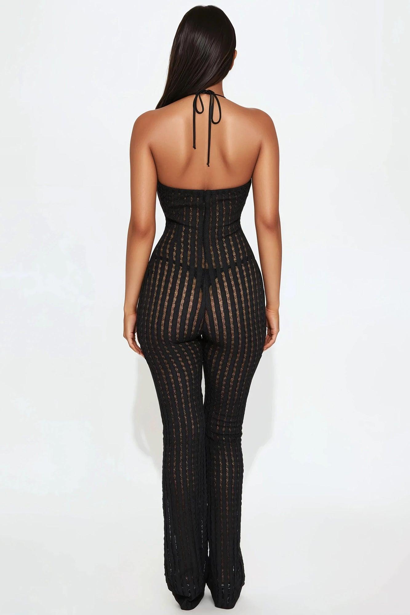 Tamarama Crochet Lace Jumpsuit - Black Product Image