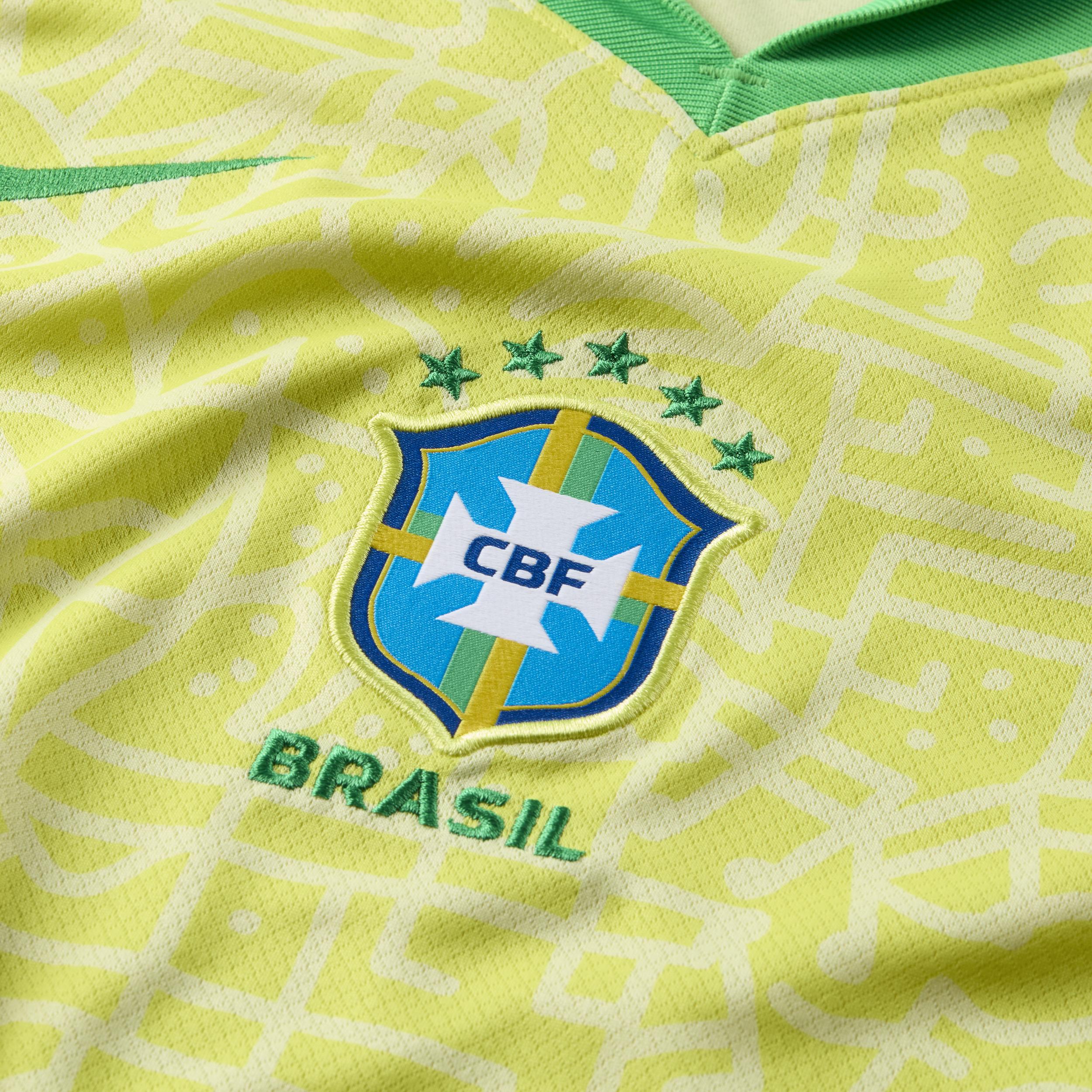 Brazil 2024 Stadium Home Nike Womens Dri-FIT Soccer Replica Jersey | FJ4334-706 Product Image