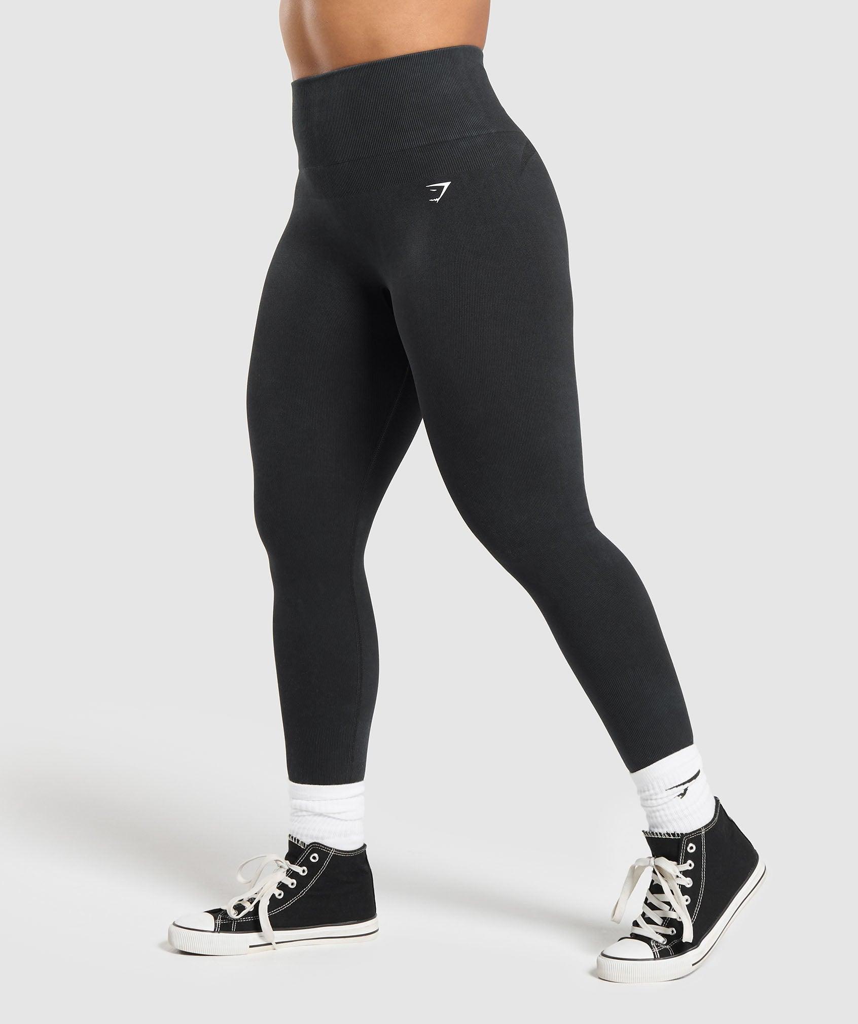 Gymshark Gains Seamless Leggings - Black Female Product Image