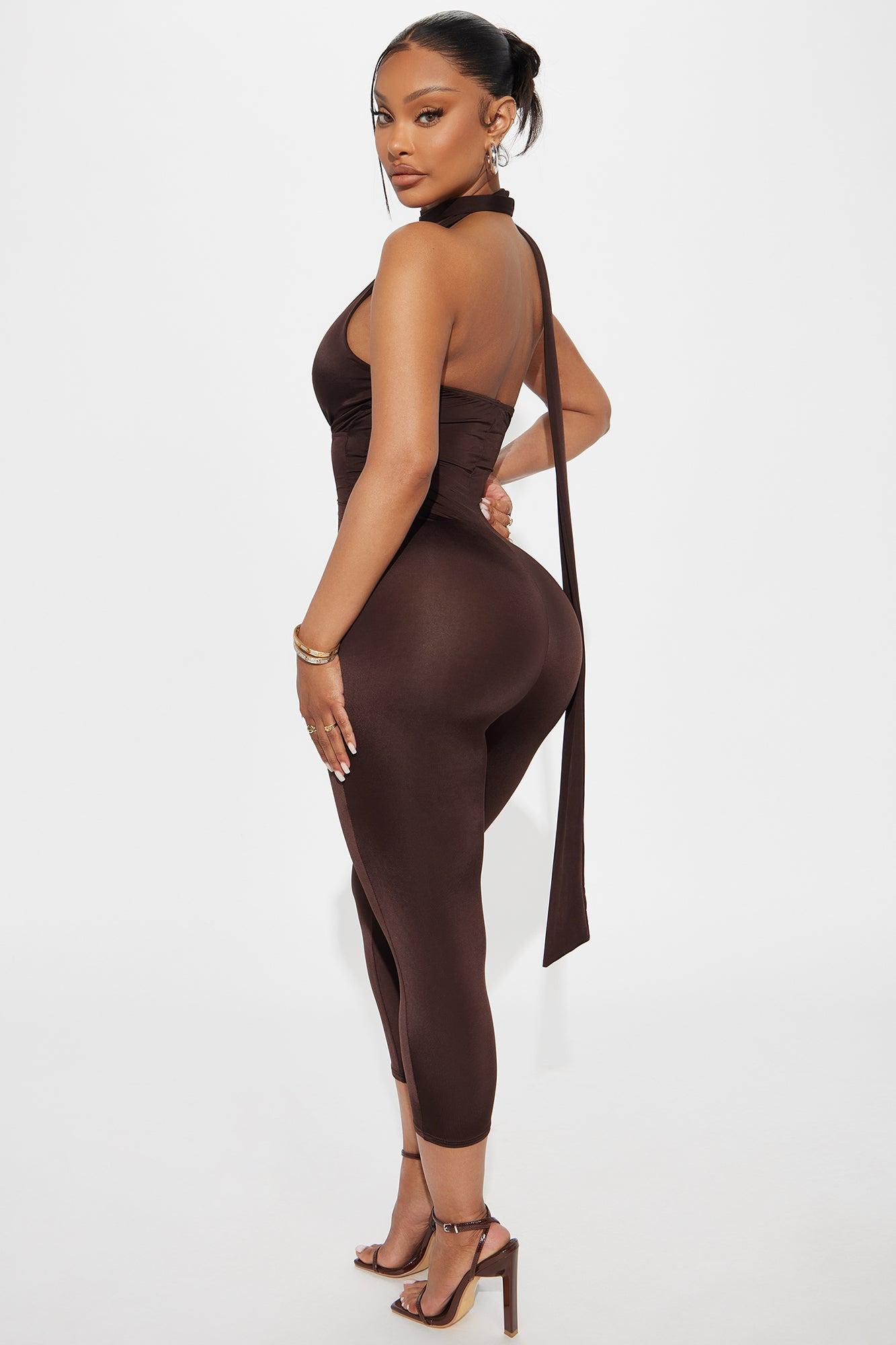 Arlene Capri Jumpsuit - Brown Product Image