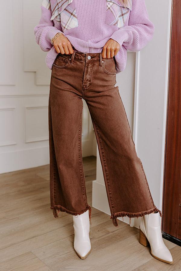 Risen Utopia High Waist Straight Leg Jean in Chocolate Product Image