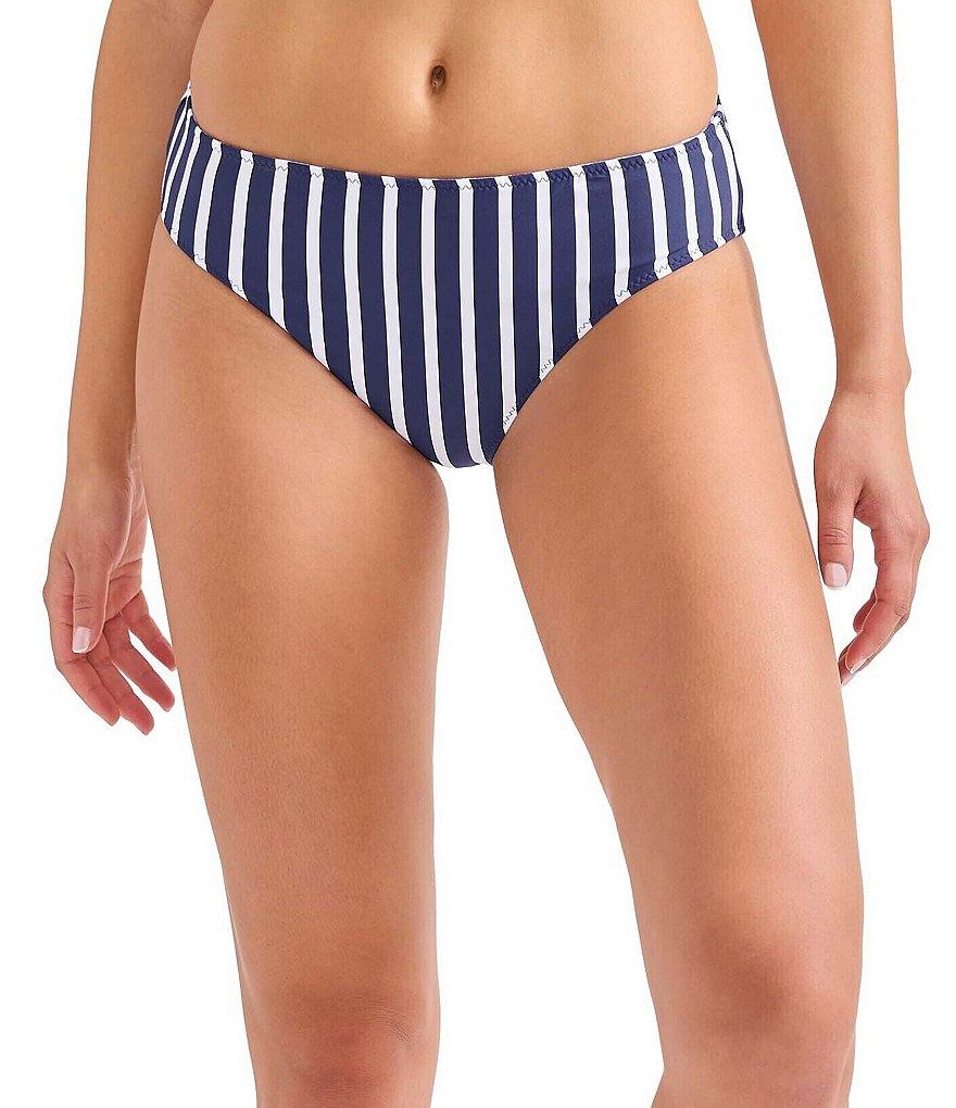 Tommy Bahama Coastline Stripe Reversible High Waist Swim Bottom Product Image