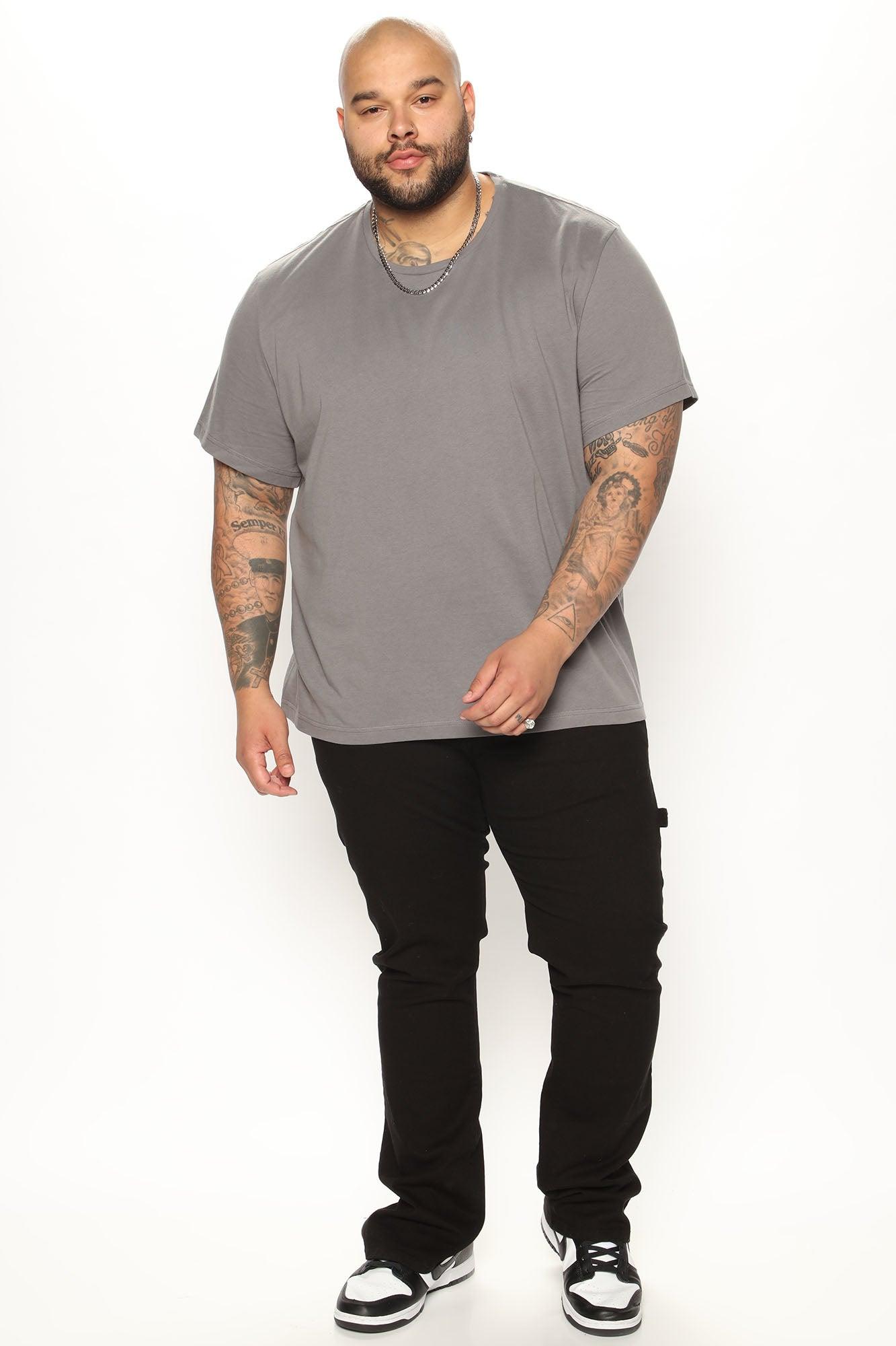 Essential Short Sleeve Crew Tee - Charcoal Product Image