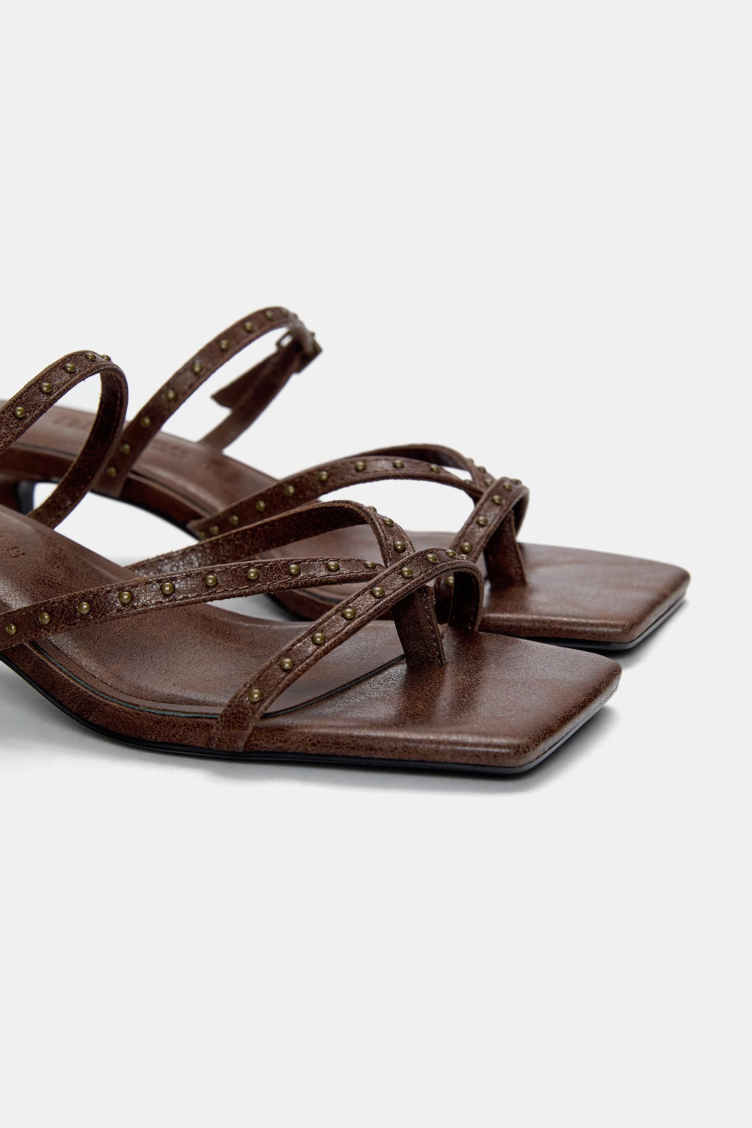 Studded heeled sandals Product Image