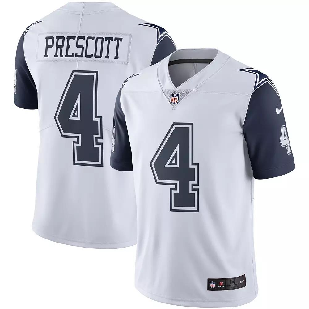 Men's Nike Dak Prescott Dallas Cowboys White Color Rush Vapor Limited Jersey,  Product Image