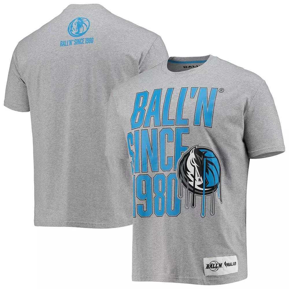 Men's BALL'N Heathered Gray Dallas Mavericks Since 1980 T-Shirt,  Product Image