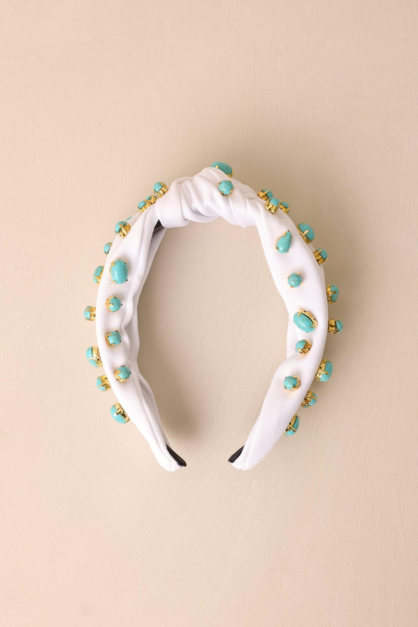 Keep It Sweet White Knotted Headband Product Image