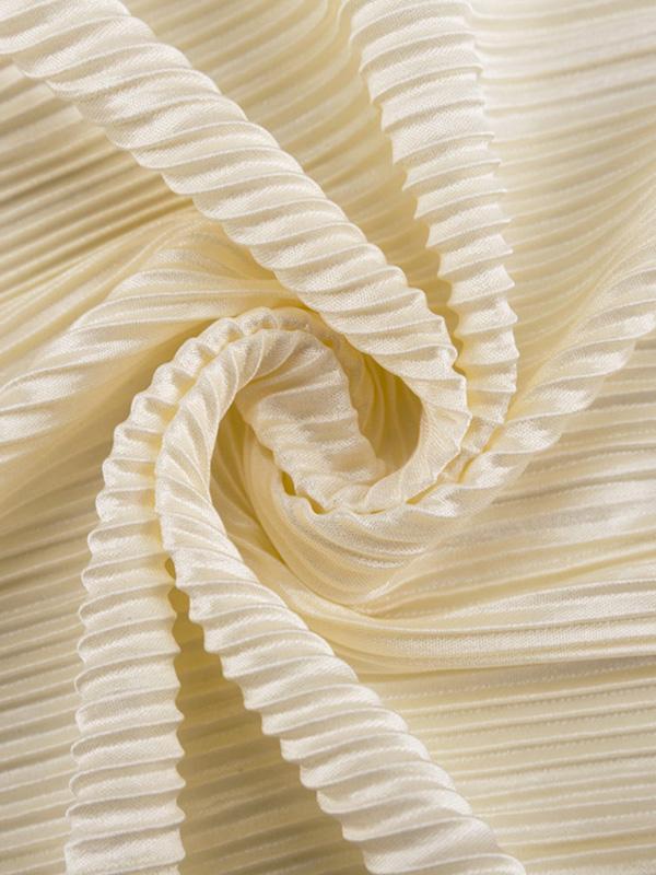 Long Sleeves Loose Lace-Up Pleated Solid Color Split-Joint Deep V-Neck Blouses&Shirts Tops Product Image